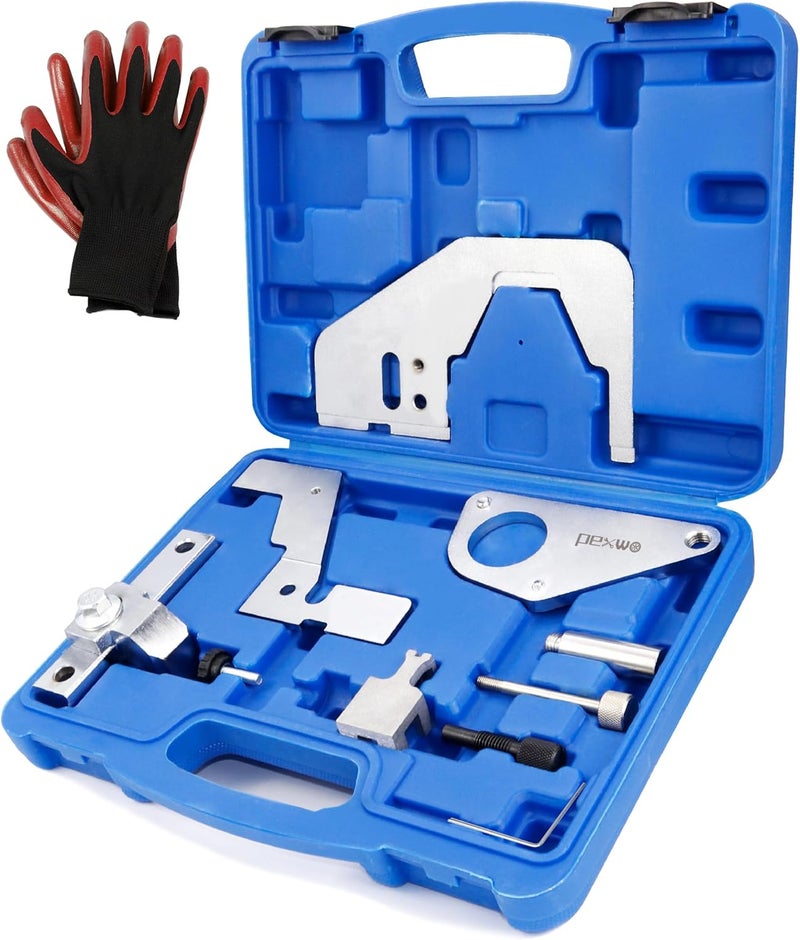 pexwo Engine Camshaft Timing Locking Tool Set for Jaguar/Land Rover Evoque 2.0T /Ford 2.0 2.3T SCTi Ecoboost Ti-VCT Mondeo Focus Mustang Replace 303-1565 303-748 - Image 1